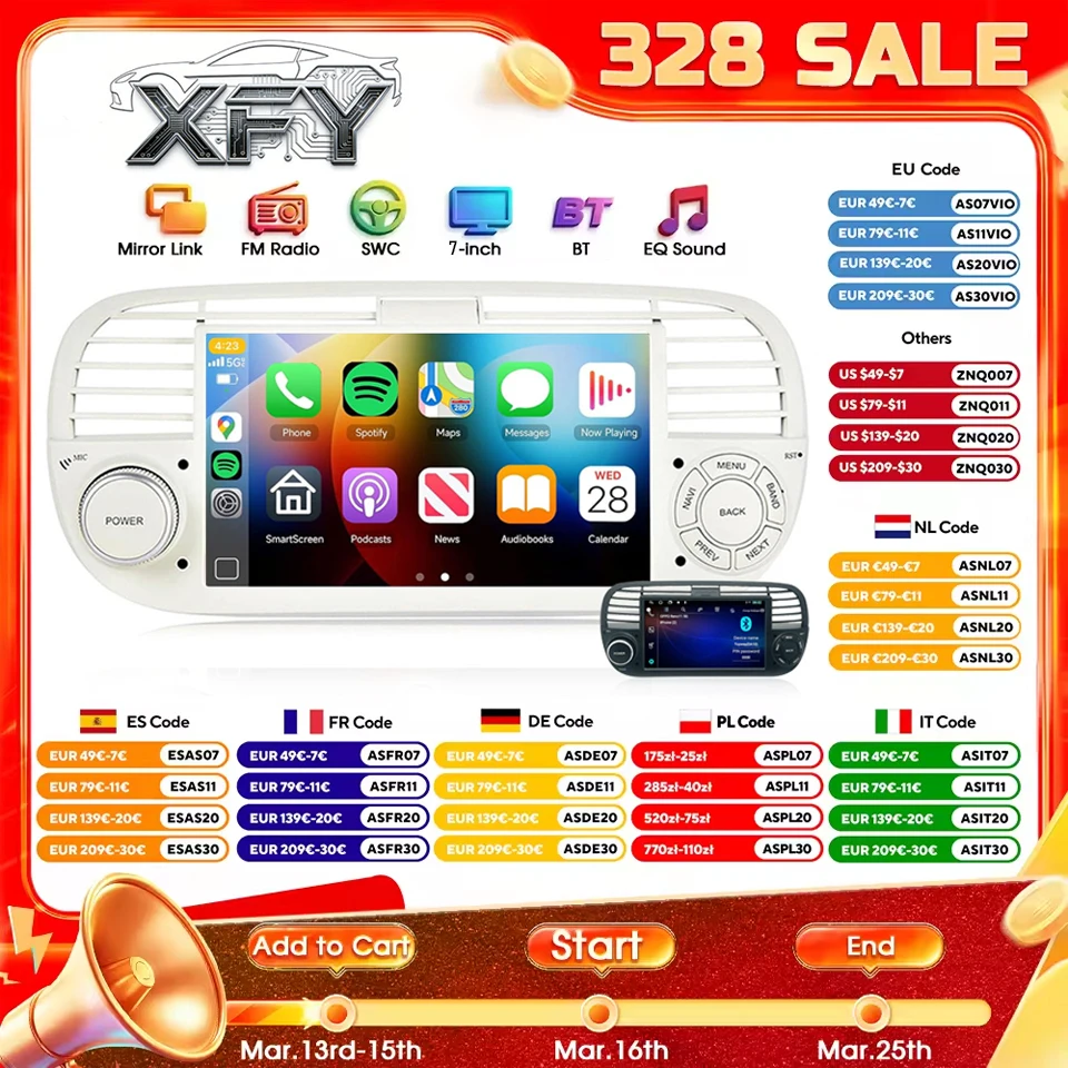 New 7'' Android 14 …