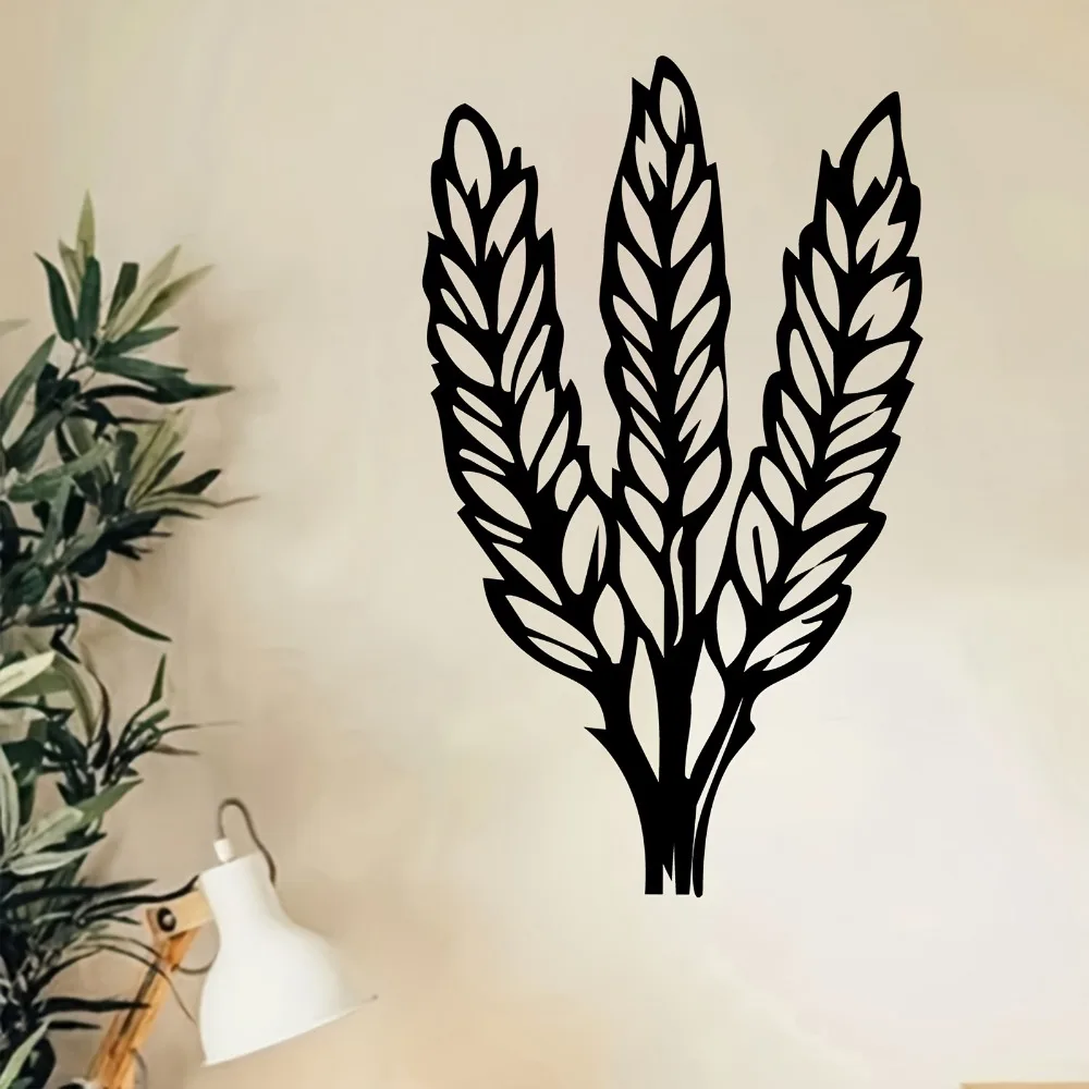CIFBUY Iron Wall Art Wheat Metal Sculpture Rustproof Hanging Plaque Farmhouse Home Decor Ornament Accent