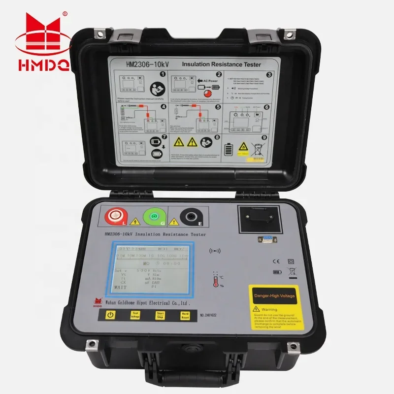 HM2306 Digital Ohm Meter Megohmmeter Insulation Resistance Tester 0.5kv 1kv 2.5kv 5kv 10kv