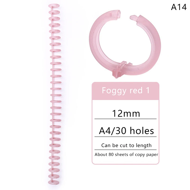 30 Holes Loose-leaf Plastic Binding Ring Spring Spiral Rings
