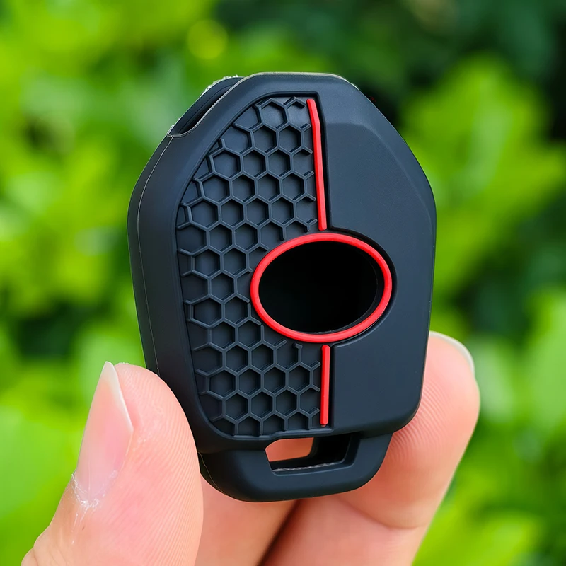 Keychain 4Button  Silicone Car Remote Key Cover for Subaru Legacy Tribeca Impreza Forester Xv Soft Shell Fob Skin Jacket Protect view 5