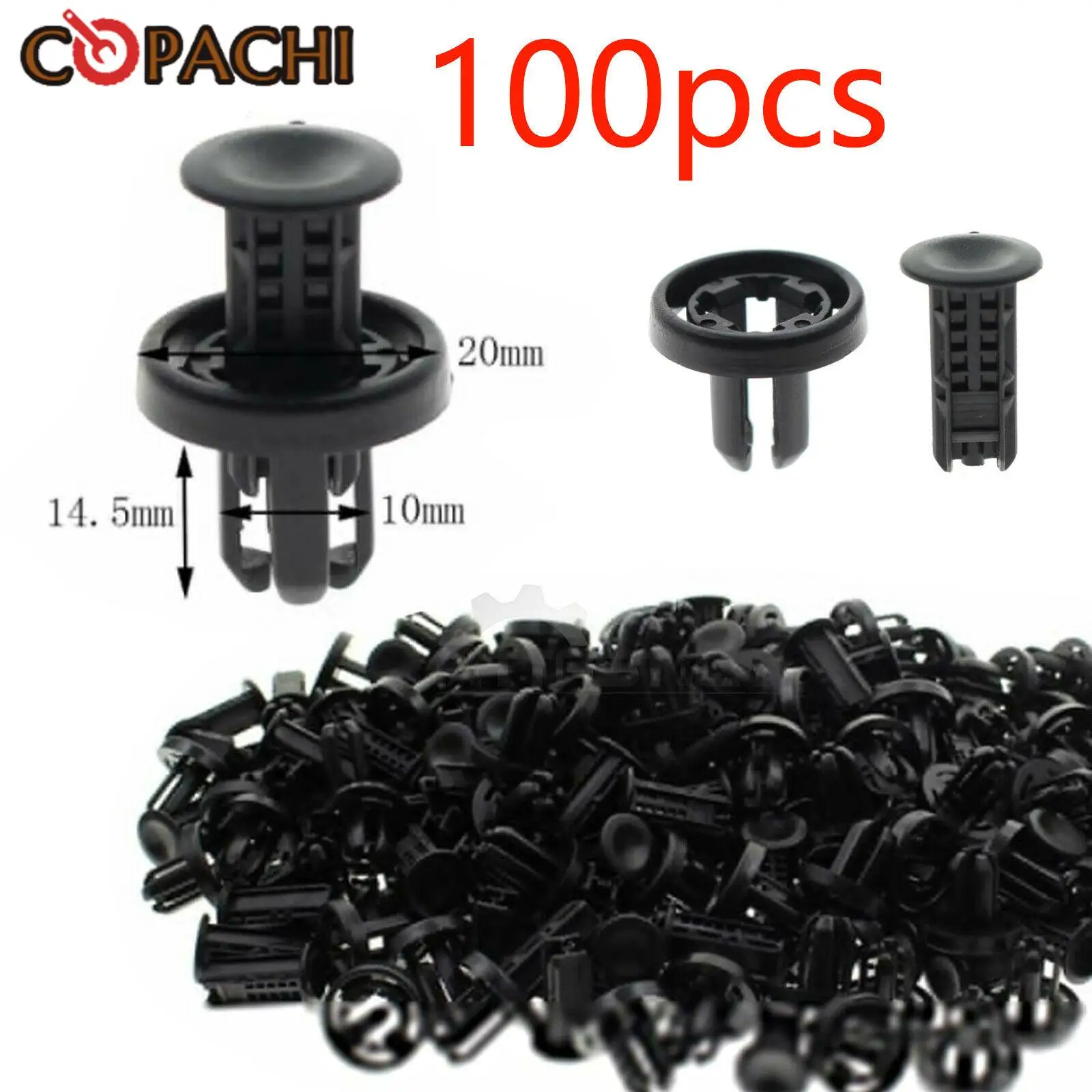 100PCS Rear Front Bumper Cover 91505-TM8-003 For Honda Accord Civic Acura RDX Trim Panel Retainer Fastener Kit Auto Plastic Clip