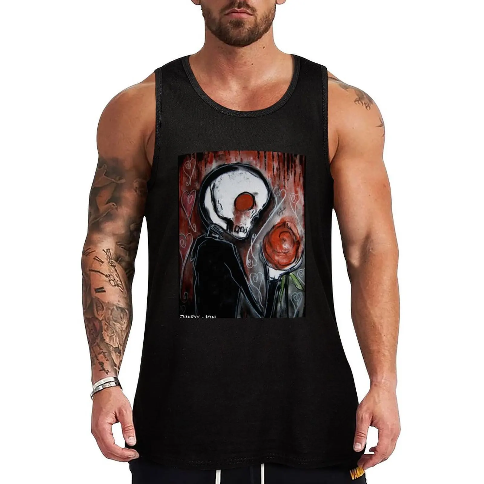 

Deathly Valentine Tank Top sleeveless vest men gym shirt men basketball clothing bodybuilding t shirt