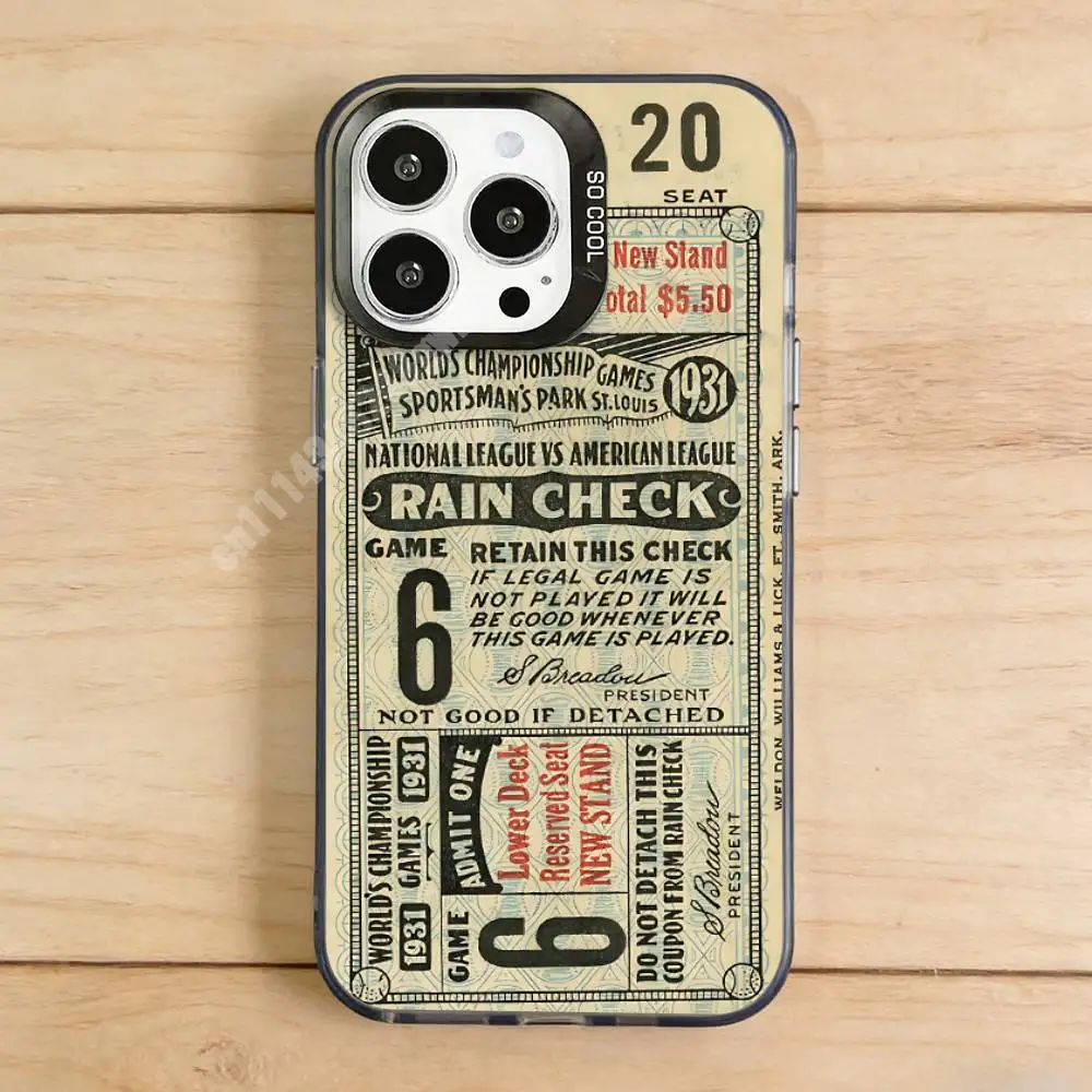 Retro Bus Train Old Ticket Collection Phone Case for iPhone 18 17 16 15 14 13 12 Pro Plus Max Mini Air Stylish Cover