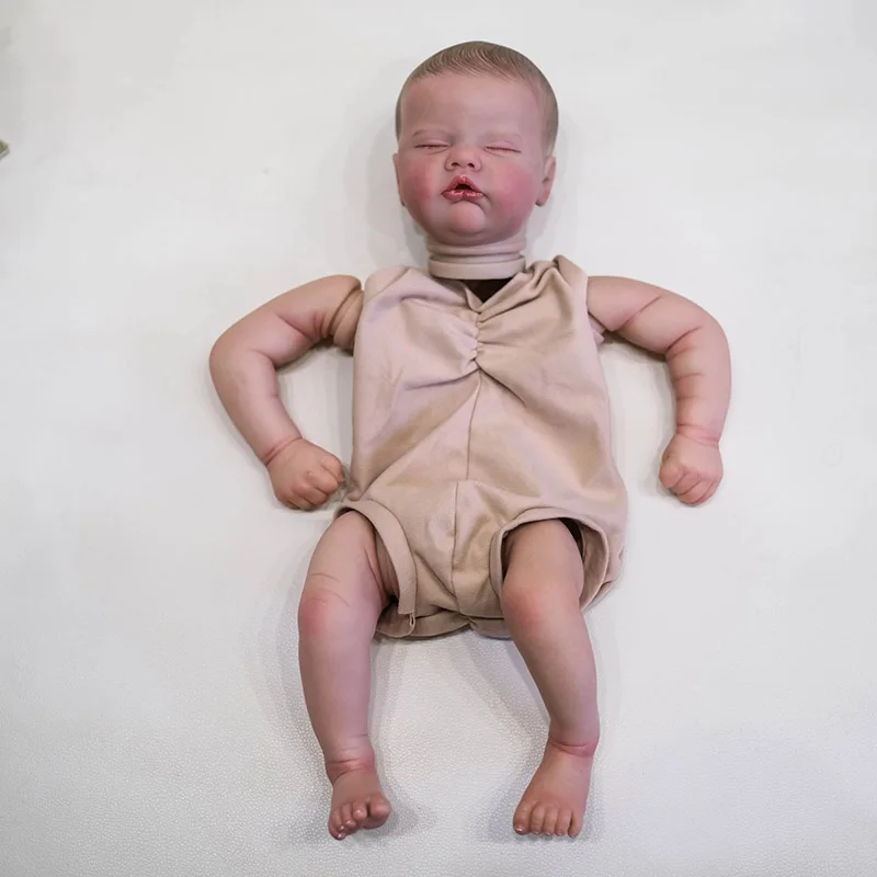 19Inch Painted Kit Sleeping Baby Quinbee Lifelike Unfinished Doll Parts with Body DIY Handmade