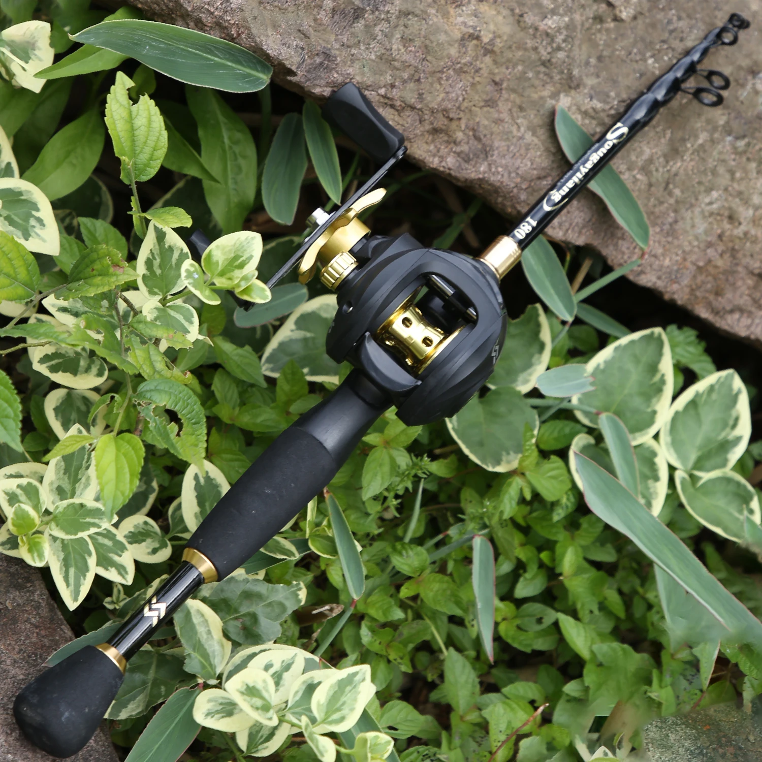 Sougayilang 1.8-2.4 متر صب الصيد كومبو تلسكوبي الصيد رود و 7.2:1 عالية السرعة الصيد بكرة مع المياه العذبة الصيد Pesca