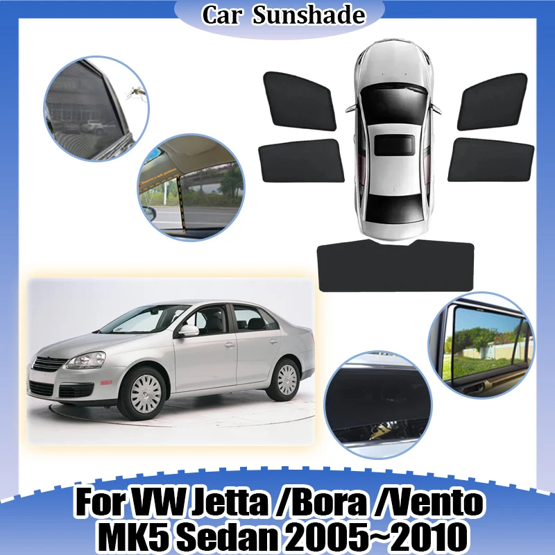 

Солнцезащитный козырек для Volkswagen VW Jetta Bora Vento MK5 Sedan 2005-2010, теплоизоляционная шторка на окно, защита от УФ-излучения, шторка для конфиденциальности, автомобильные аксессуары