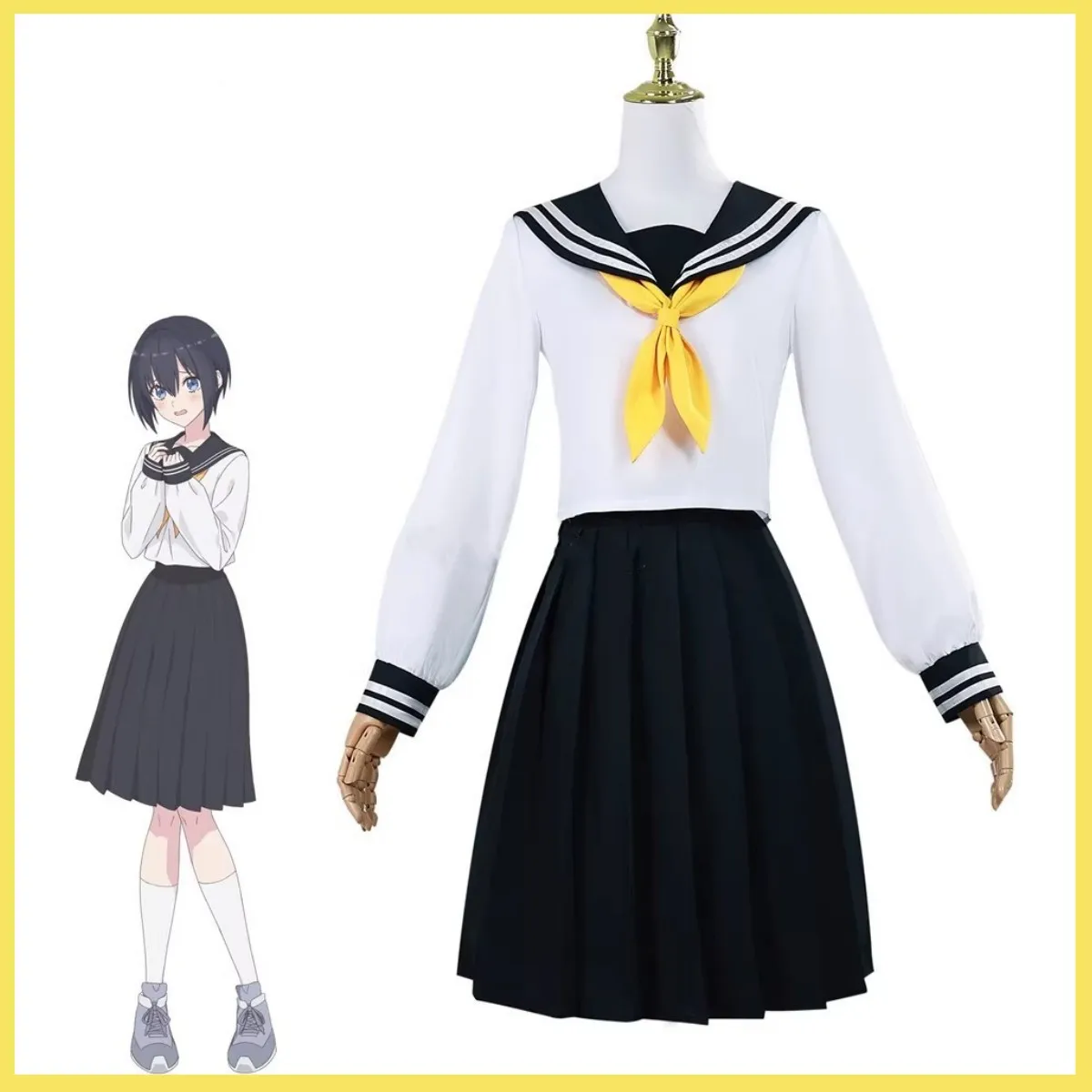 Anime 2.5 Dimensional Seduction Noa Cosplay Costume Nonoa Nokiel Japanese JK School Uniform Skirt Wig Woman Sexy Campus Suit