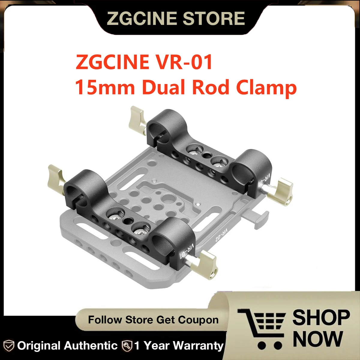 ZGCINE VR-01 15mm Railblock with 1/4