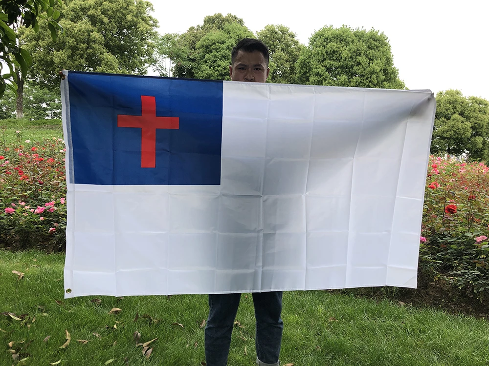 

SKY FLAG Christian Flag 90x150cm Religious Jesus Chris Christian Flag Christianity Cross Banner Church Pennant banner