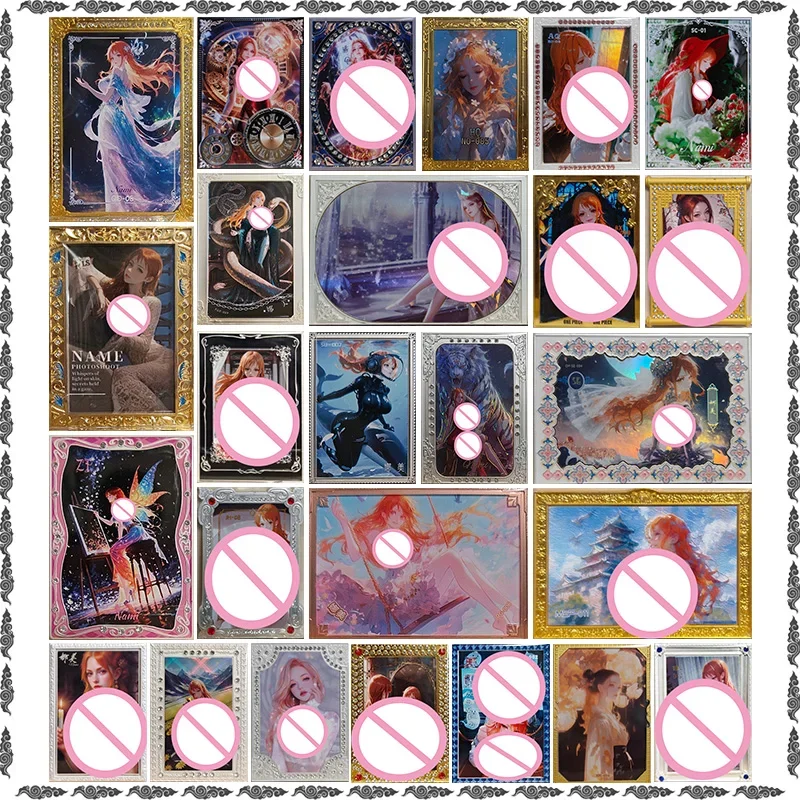 Tarjeta Coleccionable de Metal de Anime ONE PIECE, Rara, QP LS ZP FOX JH LRY WB SW SU AG SC BX MSP, Nami, Juguetes para Niños, Regalo de Navidad o Cumpleaños