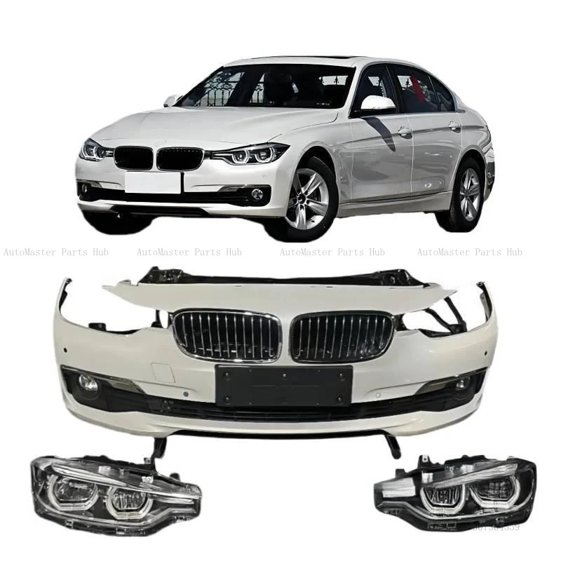 

Б/у комплектная передняя решетка радиатора для BMW 3 серии F30/F35, оригинальные автозапчасти с новым бампером в сборе