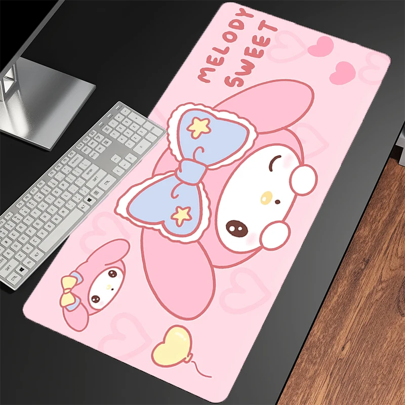 Grande mouse pad e-sports jogadores n on-slip anime minha melodia tapetes de mesa de escritório acessórios de jogos de computador mouse pad tapete de teclado de laptop