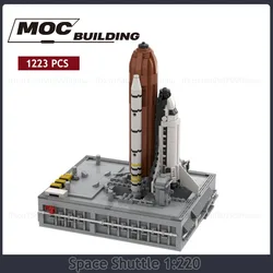 1:220 Scale Moc Building Blocks Space Shuttle Display Stand Technology Bricks DIY Assembly Model Set Science Educational Toys