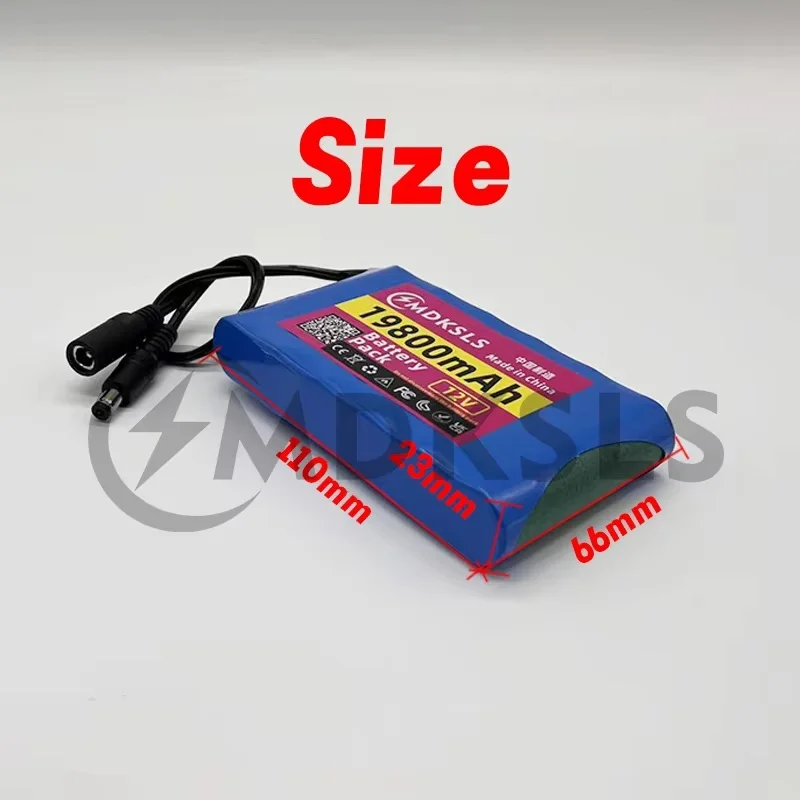 New 2026 Portable 3S2P 12V 19800mah Rechargeable Li-Ion Battery, For LED Portable Rechargeable Li-ion Battery for fishing lights