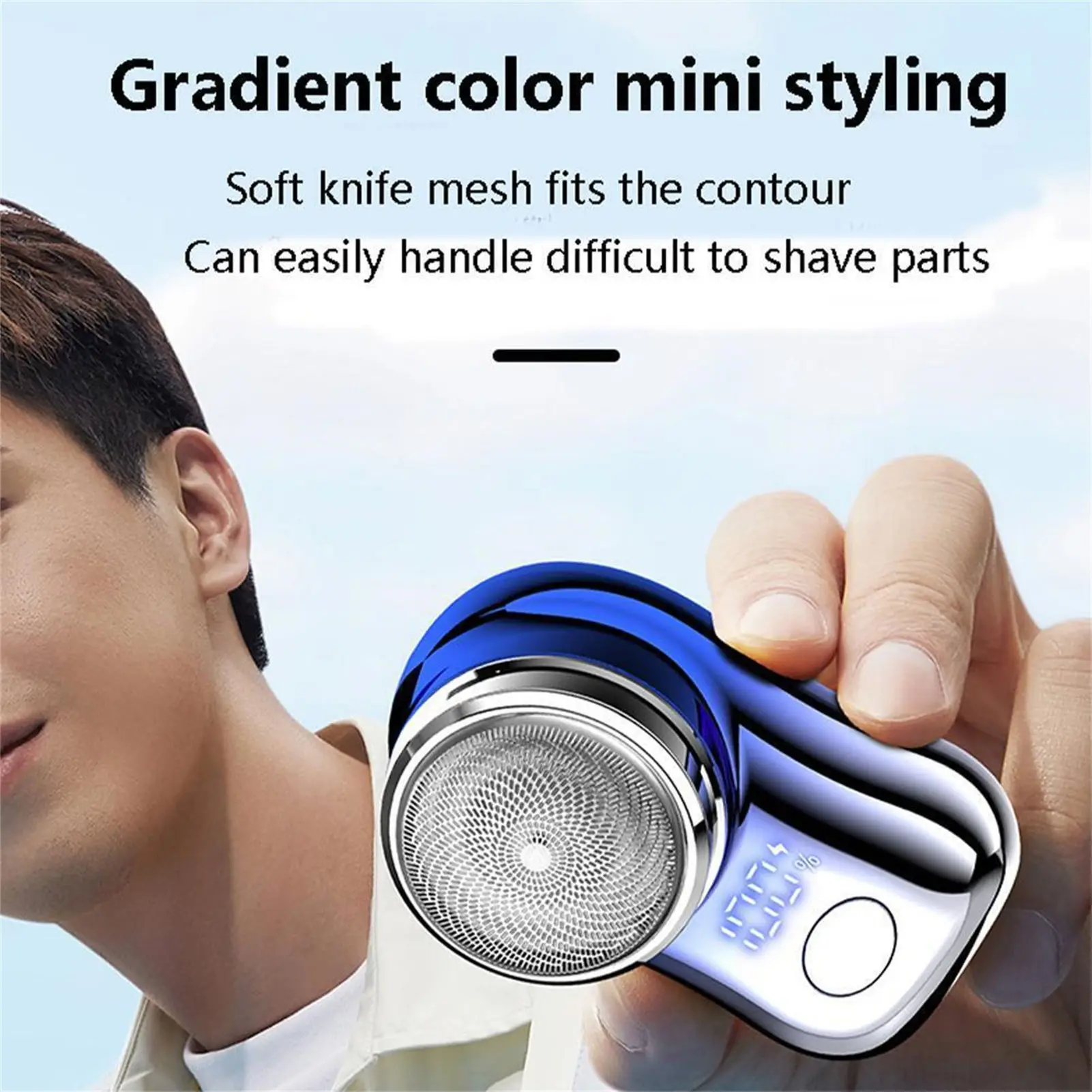 Portable Mini Electric Razor Powerful Convenient Electric Razor Gift for Father's Day and Birthday