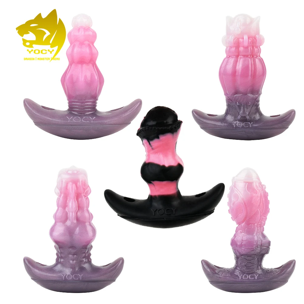 YOCY Sex Toys Fantasy Anal Plug S,M,L Size Butt Plug Silicone Horse Dog Knot Buttplug Toys For Men Women Couples Erotic Products