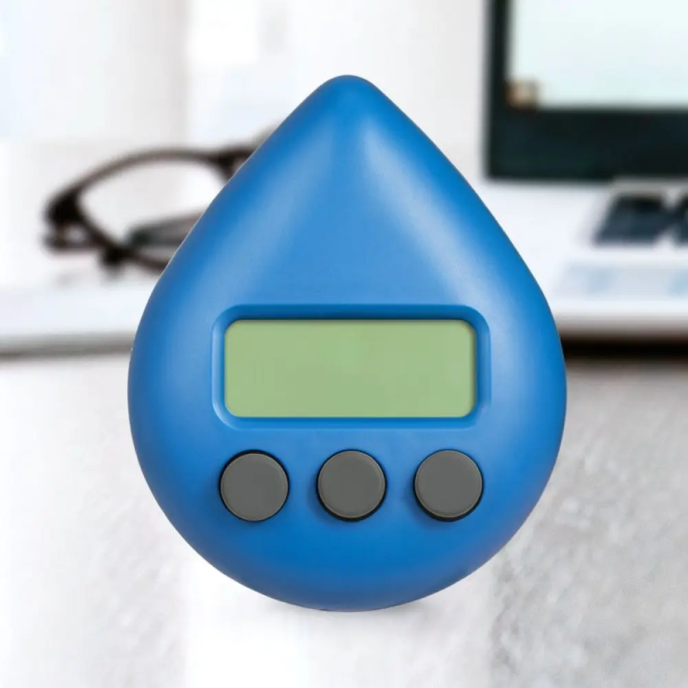 Magnetic Electronic Kitchen Timer Water Drop Shape Creative Countdown Clock Portable Study Reminder For Cooking Home