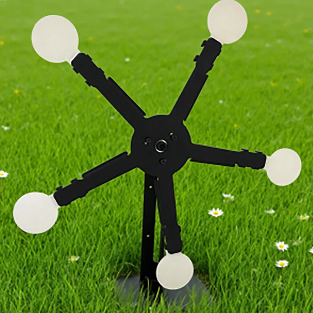 Das Ziel ist für das Schießtraining mit Plastik- und Stahl-BBs konzipiert, und die 5 Zielplatten sind an den Griffen befestigt. – Detail 4