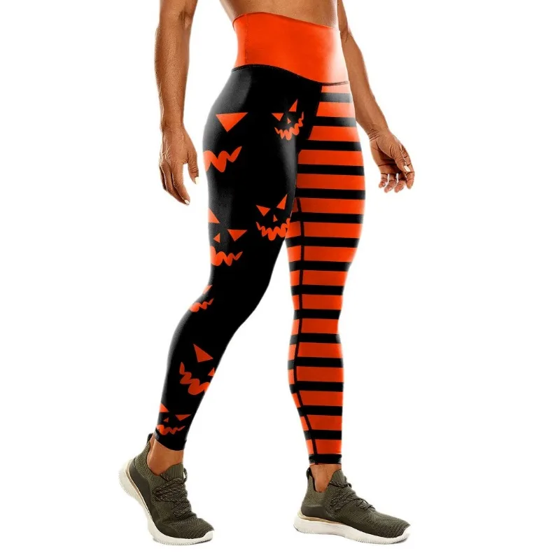 New Halloween Print Comfortable Yoga Pants Skinny Outdoor Sports Fitness Running Cycling Yoga Leggings Sportswear Women Push Up