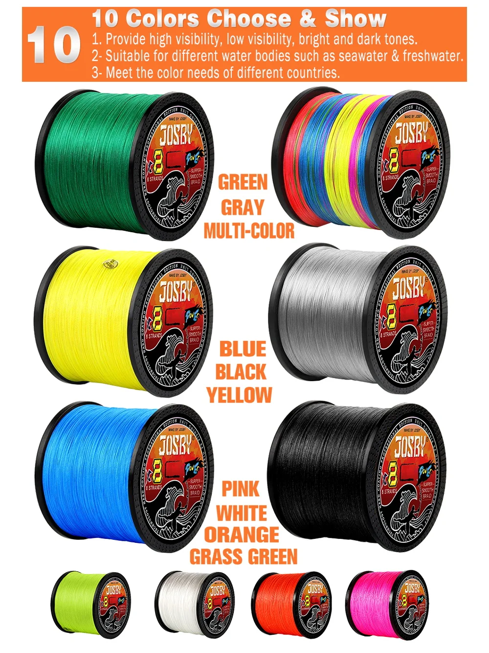 Braided Fishing Line 8 Strand 100M 300M 500M 1000M Spinning PE Multifilamento Japa Carp Fly Sea Saltwater Weave Extreme Pesca