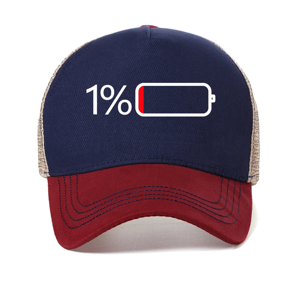Boné de beisebol com estampa baixa de bateria para mulheres casual verão respirável snapback chapéu ao ar livre malha de sol chapéus de caminhoneiro chapéus ajustáveis