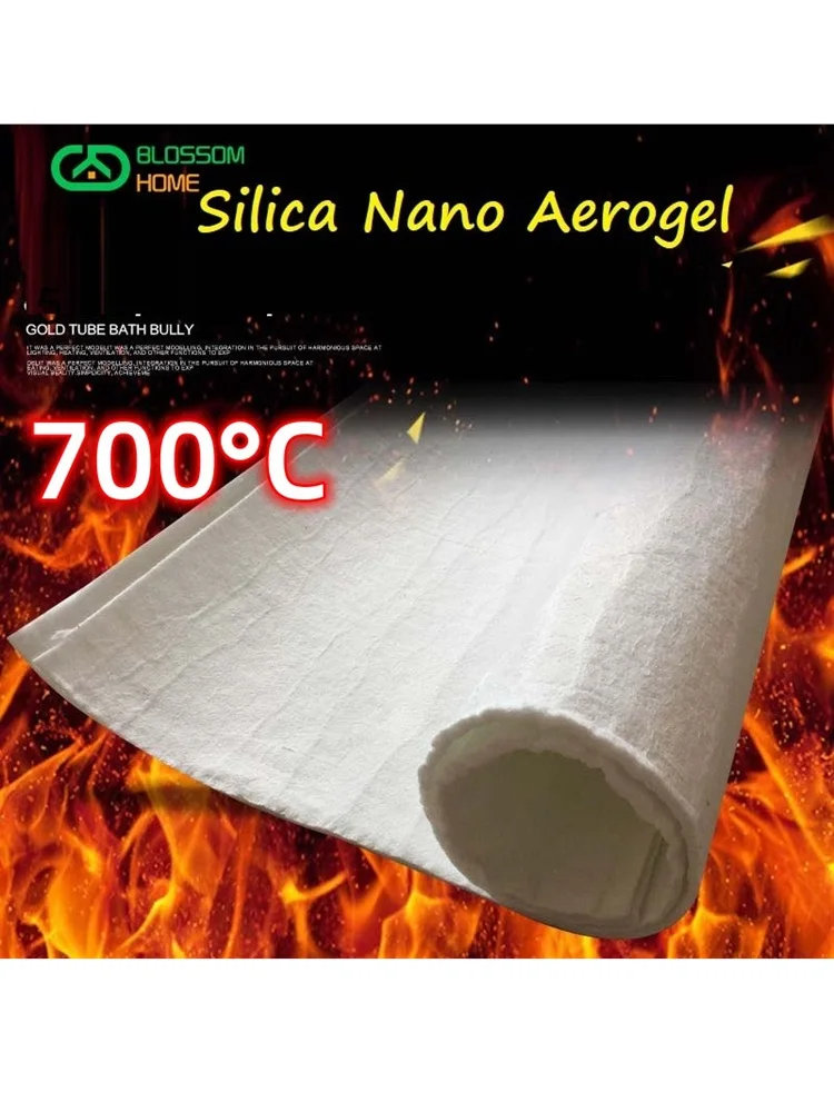 Size 50x350cm Manufacturers Produce Nano Aerogel Felt Industrial Pipeline Thermal Insulation Hydrophobic Silica