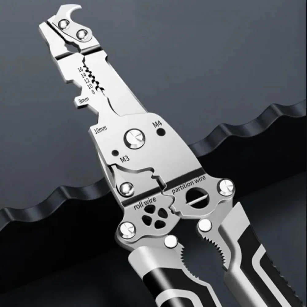 

Складной инструмент для зачистки проводов 18 в 1 для электрика с резиновой ручкой для прецизионной зачистки и резки проводов