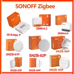 SONOFF Zigbee SNZB-02P Temperature And Humidity Sensor ZBMinir2 SNZB-01P SNZB-03P SNZB-04P SNZB-06P Zigbee Sensor ZBbridge Hub