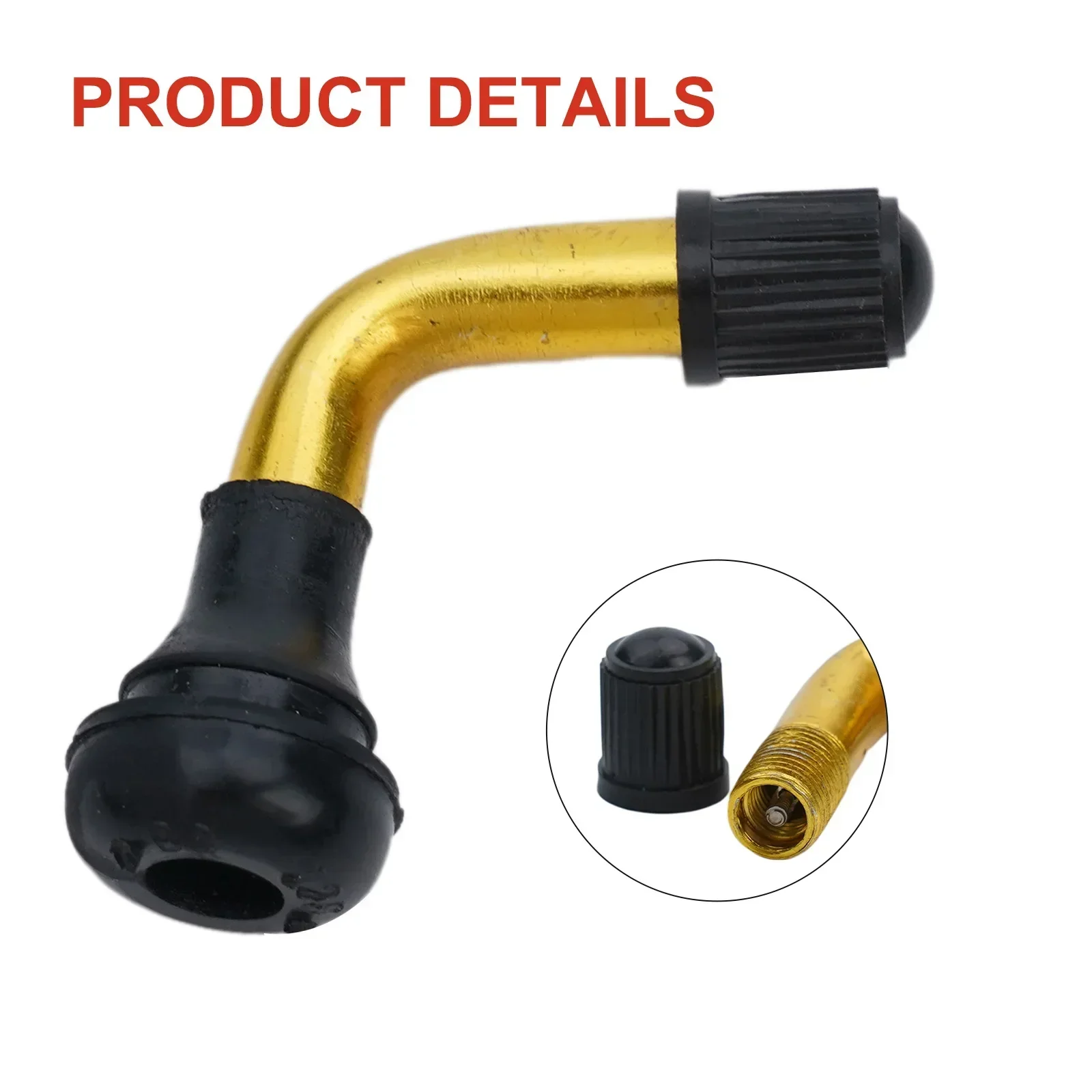 Daily Commuting Tubeless Tire Nozzle Scooter Tubeless Valve Rubber And Aluminum Alloy Smooth And Safe Ride Easy To Install