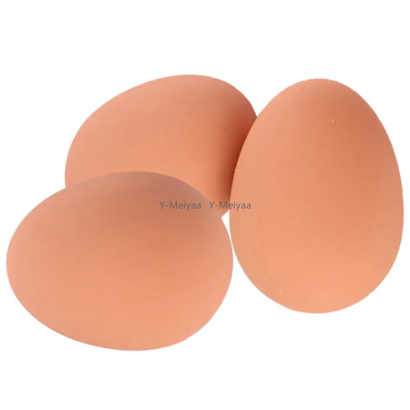 1/3/5/10PCS Realistische Hüpfende Eier Gefälschte Gummi Hüpfende BälleModell Bauernhof Huhn Nesting Henne Schlüpfen Ei Haustier Spielzeug Streich Witz – Detail 4