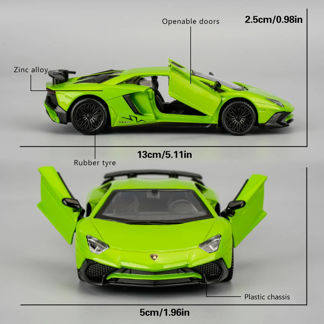 RMZCITY LAMBORGHINI Aventador LP700-4 Gussautomodell im Maßstab 1:36, Spielzeugauto aus Zinklegierung für Kinder, Rückfahrzeuge, Spielzeugauto für Kleinkinder, Kinder, Jungen, Mädchen, Geschenk für Kinder im Alter