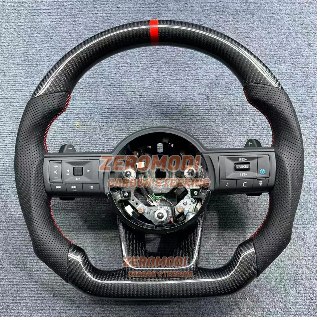 

D Shape Real Carbon Fiber Leather Steering Wheel Direct Replacement For Nissan Pathfinder R53 2022-2026