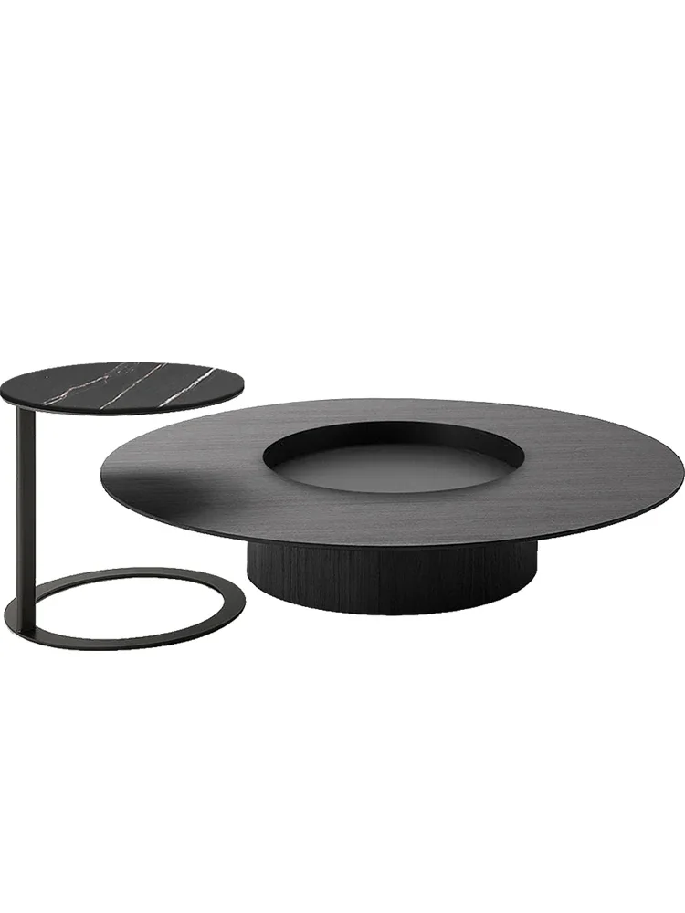 돌 접시 둥근 차 테이블 거실 간단한 가구 작은 아파트 차 테이블 차 테이블 테이블