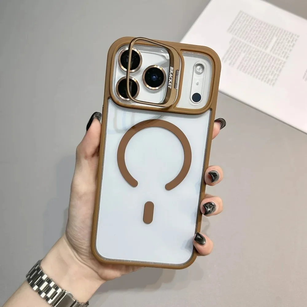 Armor Metallständer für MagSafe Handyhülle für iPhone 18 Pro 17 16 15 14 13 12 Pro Max Plus Magnetische Kabellose Ladung Harte Hülle – Detail 8