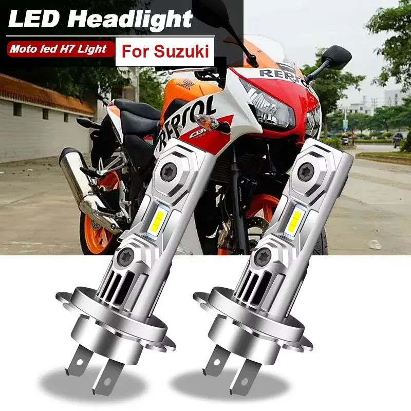 Motorcycle 9600LM LED Headlight High Low Beam Parking Light Bulbs Kit For Suzuki Vstrom 1000 2014-2016 2018 2019