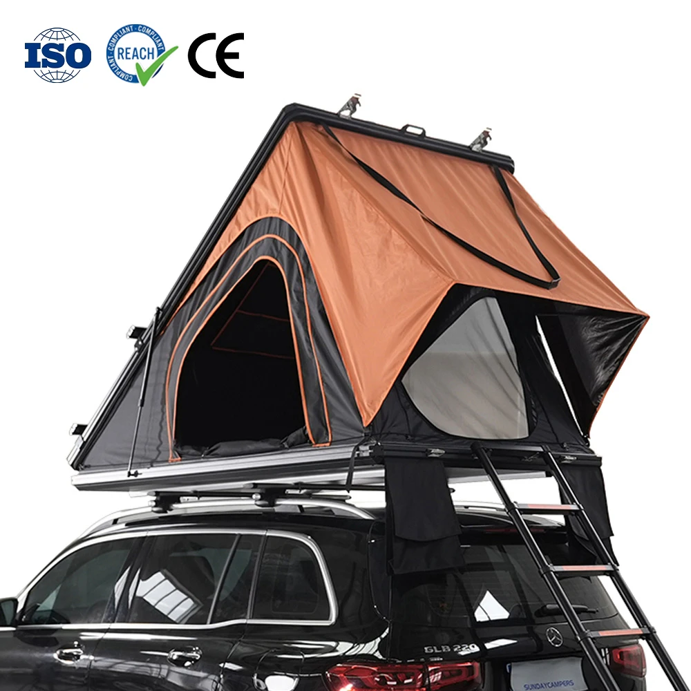 4Wd Roof Top Tent Travelling Waterproof Camping Hard Shell Aluminium Roof Top Tent With Solar Panel,Customization
