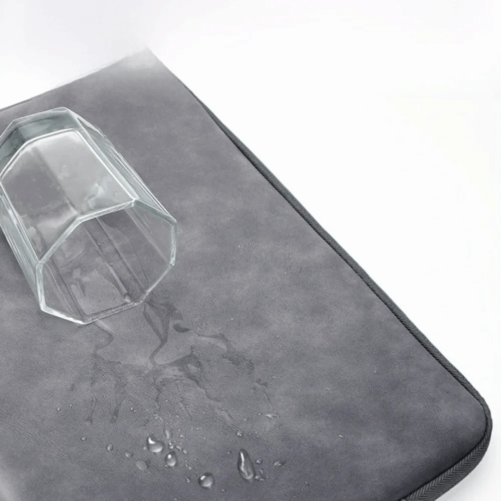 

Прочная однотонная сумка для ноутбука из искусственной кожи на молнии, сумка для ноутбука, 11-дюймовый противоударный чехол для ноутбука, хранение ноутбука