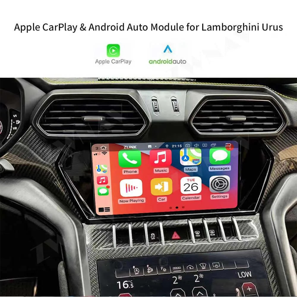 

Android 11 CarPlay Touch Screen For Lamborghini Urus Car Radio Stereo GPS Navigation Multimedia Player Head Unit Androidauto