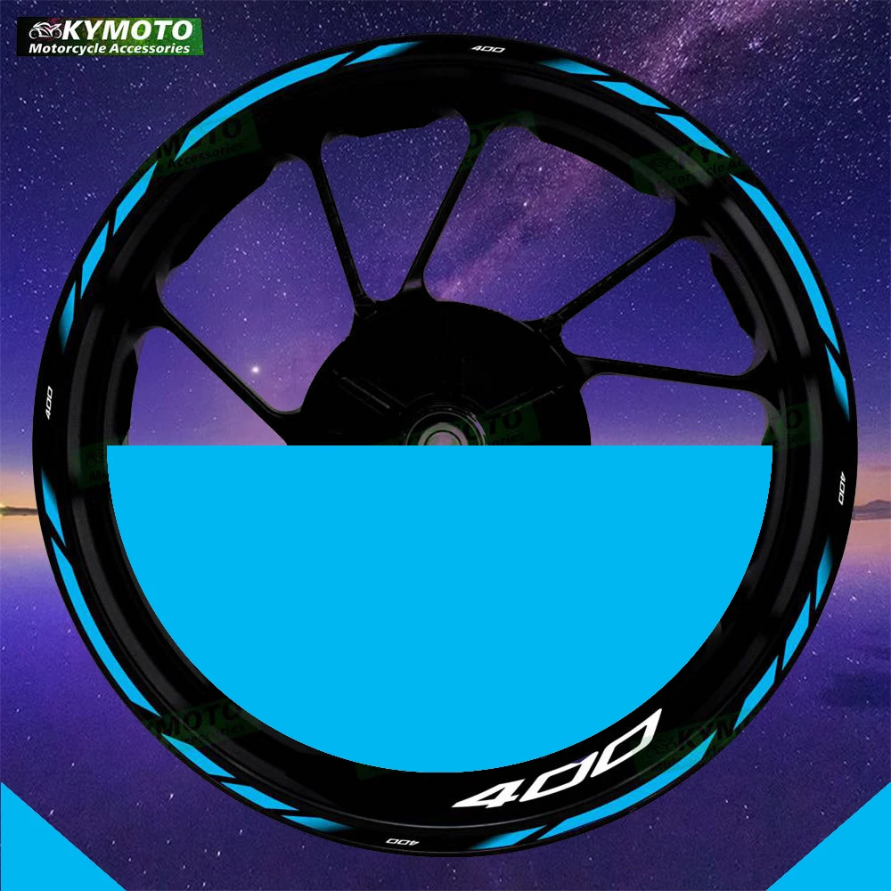 

Для NINJA400 EX400 аксессуары для мотоциклов 17-дюймовые наклейки на передние и задние колеса обтекатель колеса светоотражающие наклейки украшения