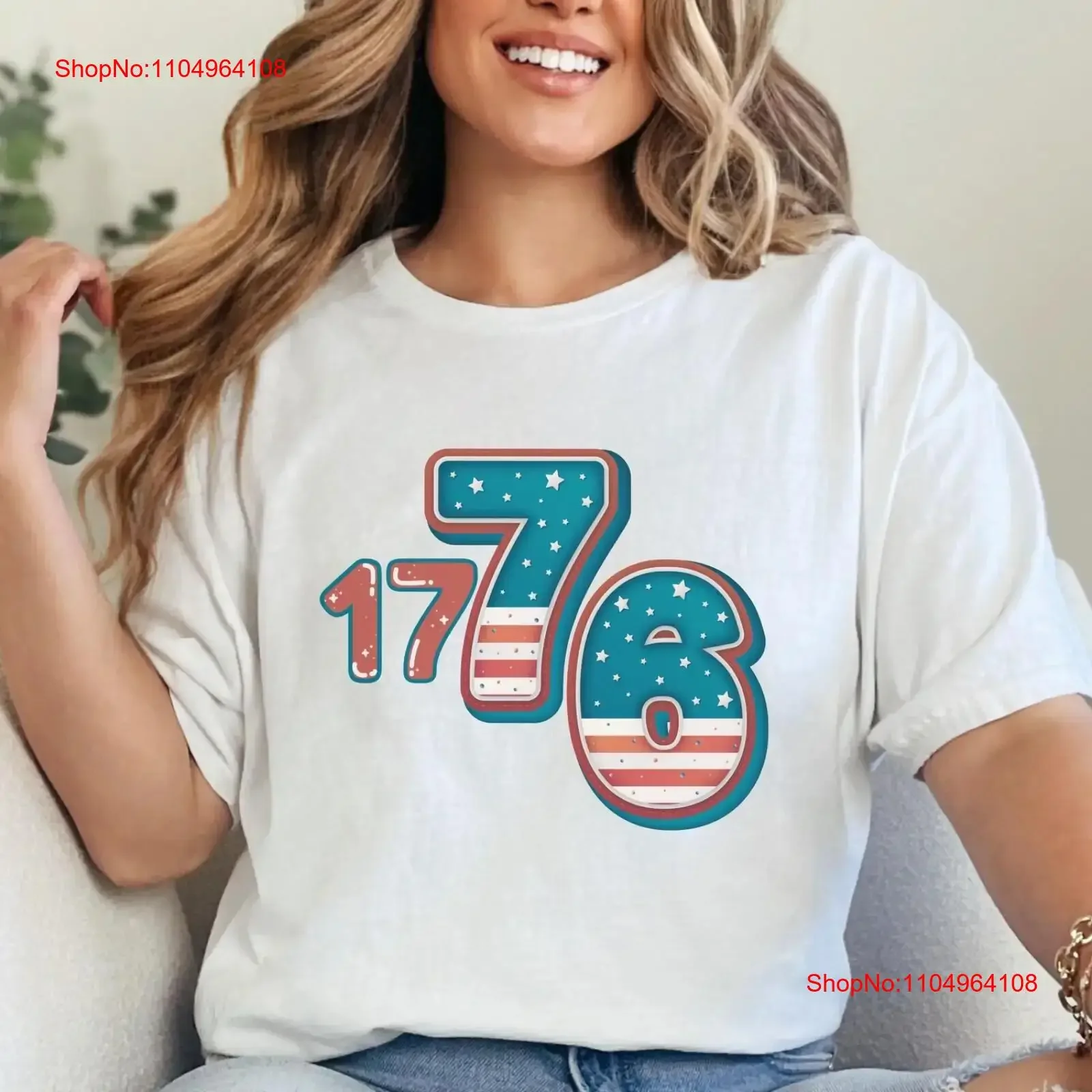 

1776 Patriotic Independence t shirt USA America 4th of July United States vintage Washed designer clothes Stylish Versatile