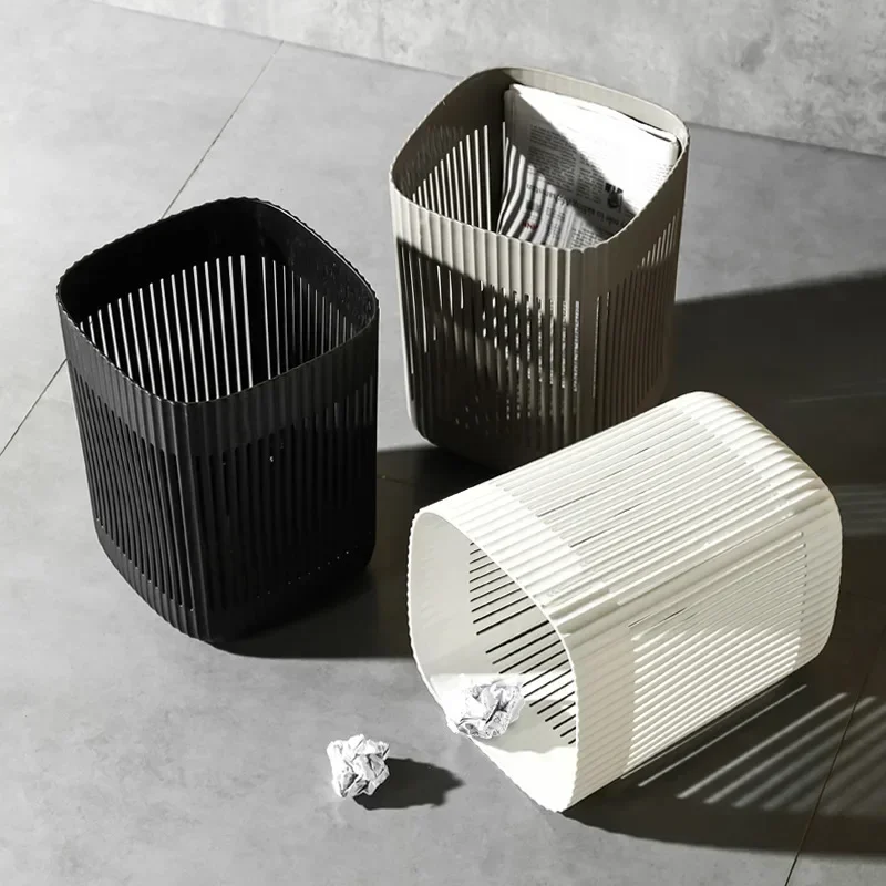 Ins Wind Cute Hollow Simple High Value Creative Home Bedroom Living Room Bathroom Uncovered Thickened Trash Can