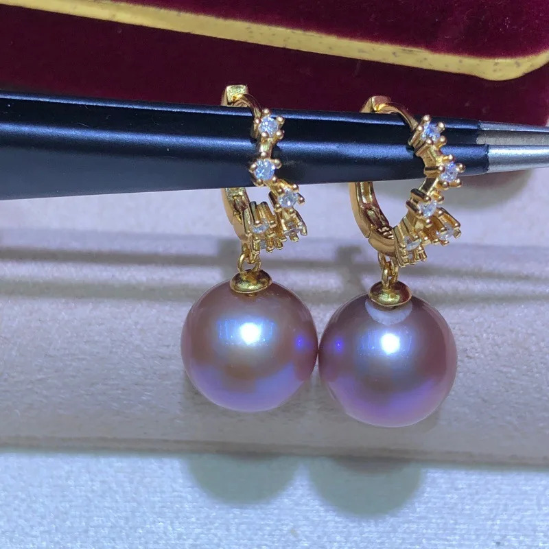 

Wholesale S925 Sterling Silver Earrings Mount Findings Settings Base Mounting Parts Accessory for 7-12mm Pearls 5 pairs/lot