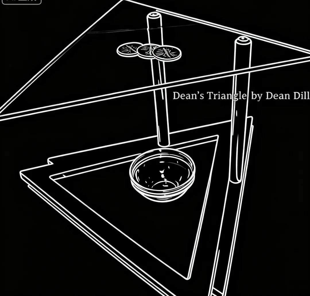 Dean's Triangle by Dean Dill Ultimate Coin Through Table Magic Professional Gimmick Magic Trick
