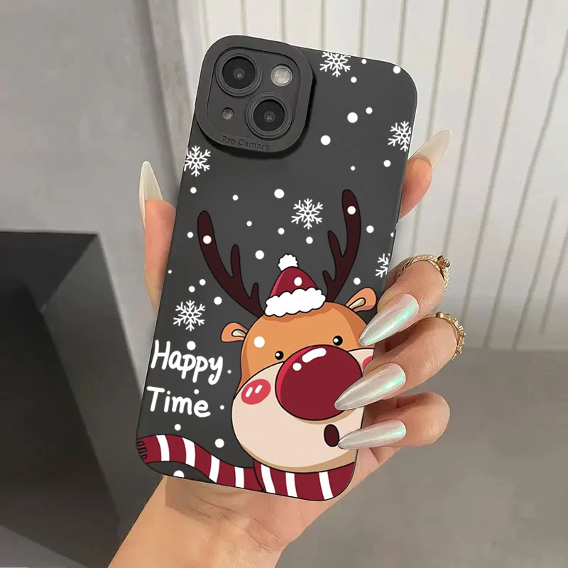 Santa Claus Elk Snowman Christmas Case For Xiaomi Redmi Note 14 13 12 Pro Plus 5G 12S 11S 11 10 Redmi 14C 13C 12C 13 12 4G Cover