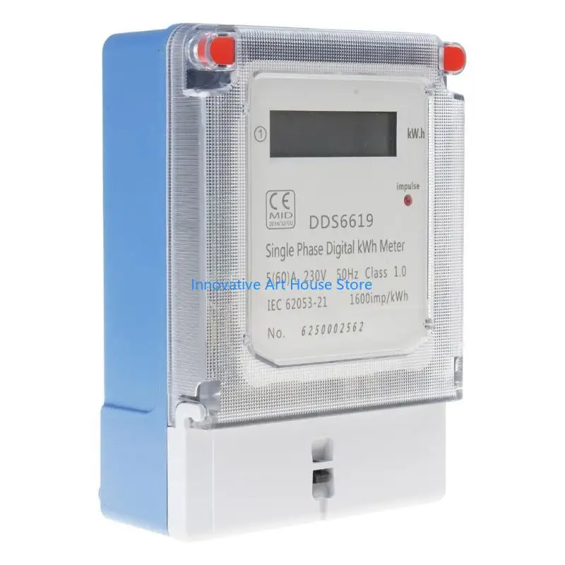 E1PC Energy Saving Wall Mount LCD Electric kWh Meter For Household Use And Monitoring