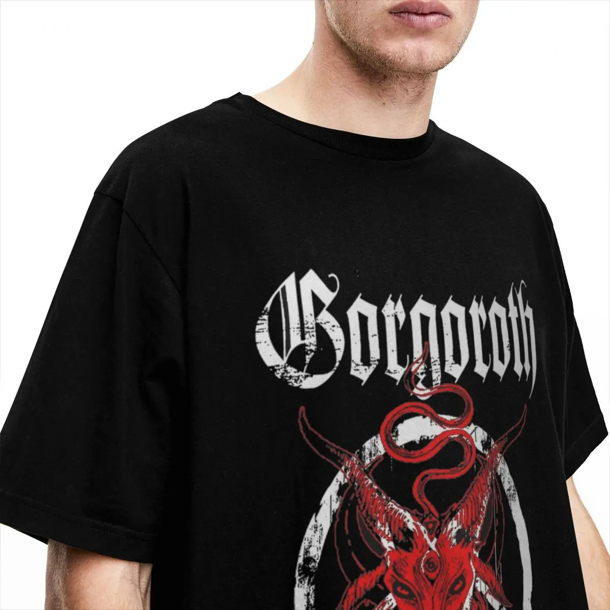 Black Gorgoroth Rock Band Men Women T Shirt Accessories Funny Tees T-Shirt Cotton Gift Idea Clothing