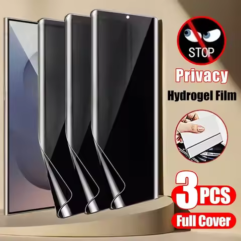 3Pcs Privacy Hydrogel Film for Samsung Galaxy S25 S23 S24 Ultra S21 S22 Plus S25 Edge Note 10 20 Full Cover Screen Protectors