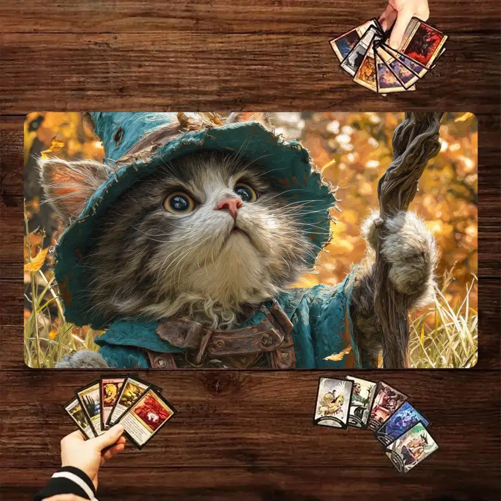 

Adorably Silly Magical Cat Magic Card Battle Mat MTG Playmat Anti-slip Base 35X60CM gathering gaming mats Board Game Mat for TCG