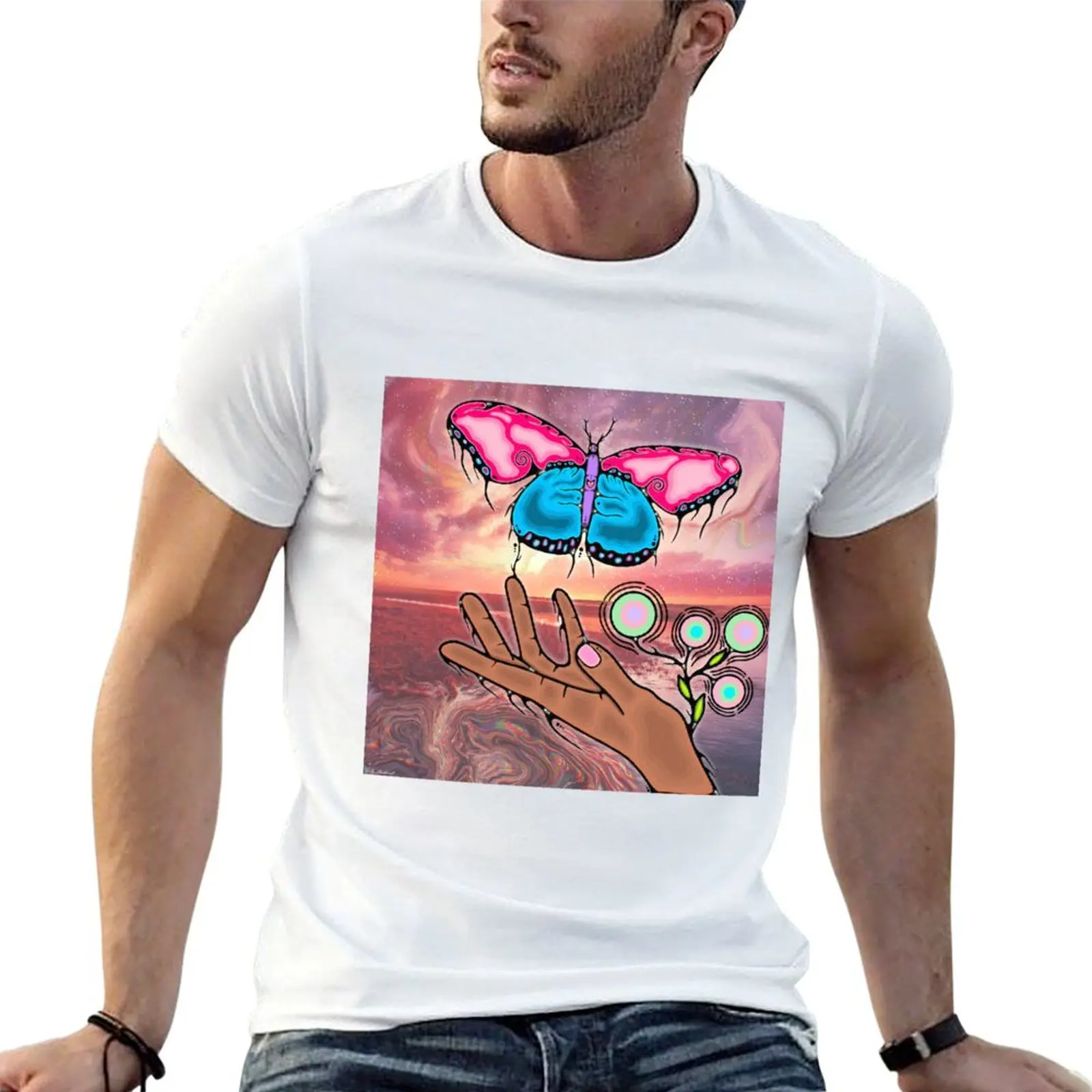 T-shirt homme en coton 100% de luxe, modèle évolutif et tendance